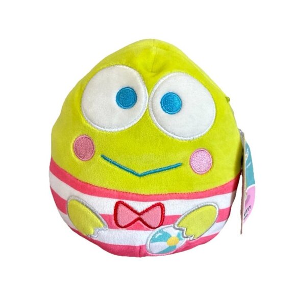 Sanrio Hello Kitty Squishmallow Keroppi w Beach Ball 6.5” Summer Plush 2023 Tag - Picture 1 of 8